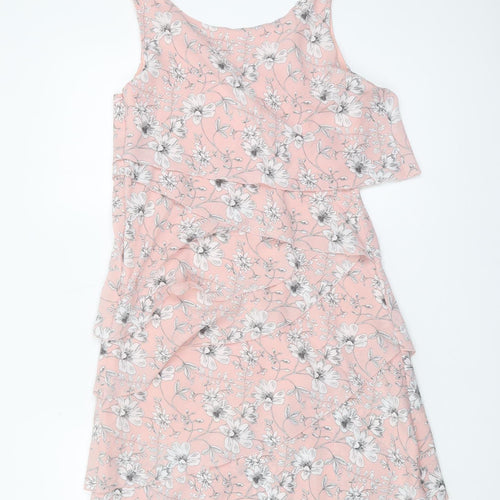 Taifun Women's Pink Floral Sleeveless Dress Size 6