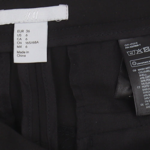 H&M Women's Black Size 8 Flat Front Trousers