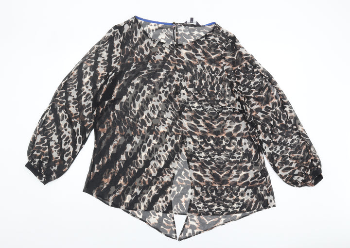 Marks and Spencer Women's Animal Print Blouse Size 18