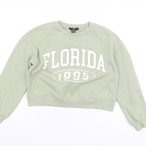 New Look Girls Green Graphic Sweatshirt 10-11 Years Pullover