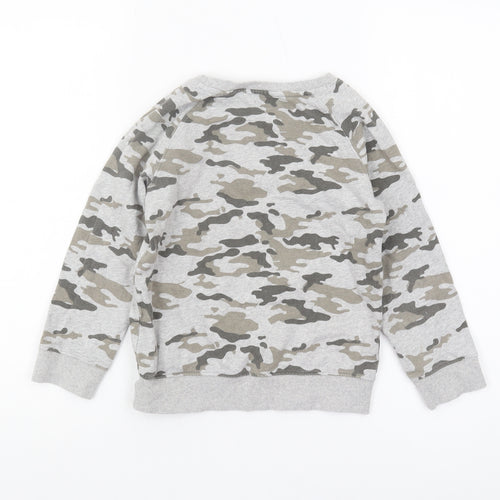 Next Boys Grey Camouflage Sweatshirt 8 Years Pullover