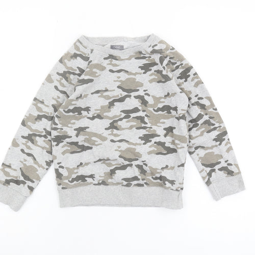 Next Boys Grey Camouflage Sweatshirt 8 Years Pullover
