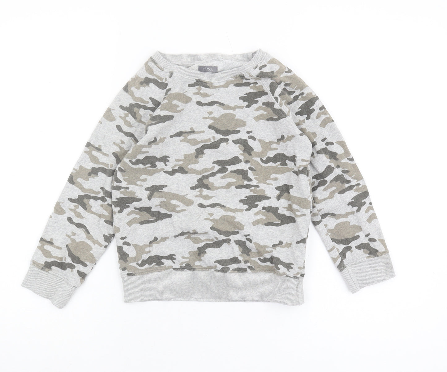 Next Boys Grey Camouflage Sweatshirt 8 Years Pullover