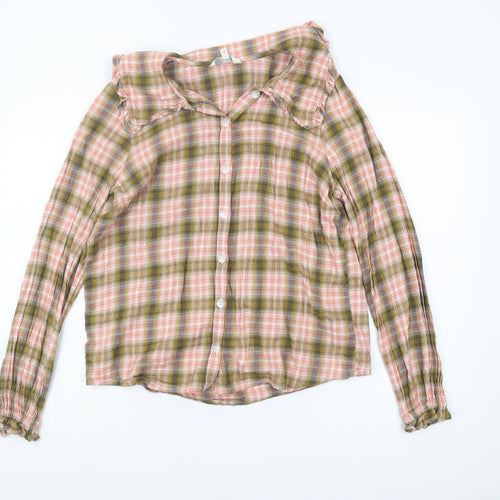 Next Women's Multicoloured Plaid Button-Up Shirt