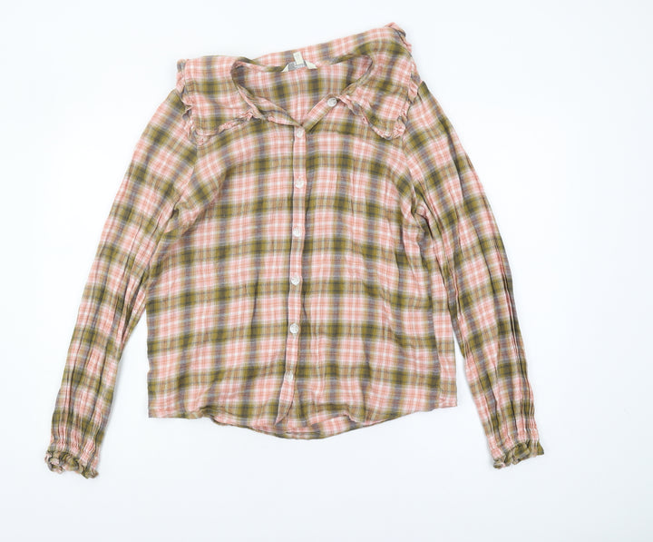 Next Women's Multicoloured Plaid Button-Up Shirt