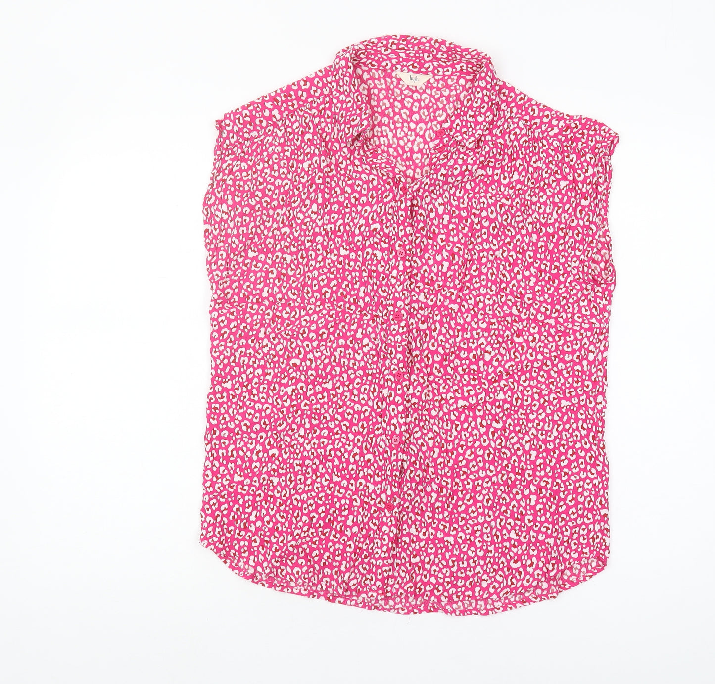 hush Pink Animal Print Blouse, Women's Size 8, Sleeveless