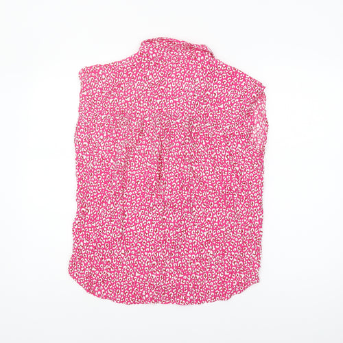 hush Pink Animal Print Blouse, Women's Size 8, Sleeveless