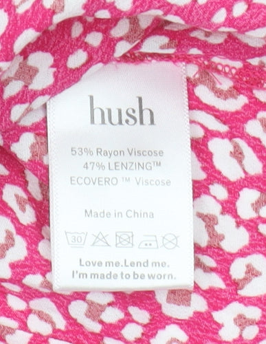 hush Pink Animal Print Blouse, Women's Size 8, Sleeveless