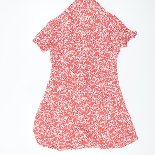 Jacqueline de Yong Women's Red Floral Shirt Dress