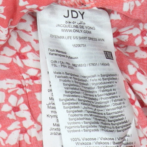 Jacqueline de Yong Women's Red Floral Shirt Dress