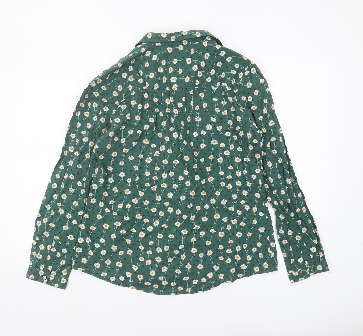 Brakeburn Women's Green Floral Long Sleeve Blouse