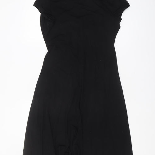 Marks and Spencer Black Dress UK 14 Knee Length