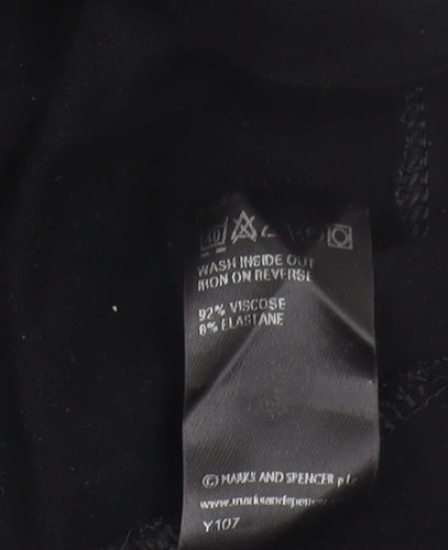 Marks and Spencer Black Dress UK 14 Knee Length