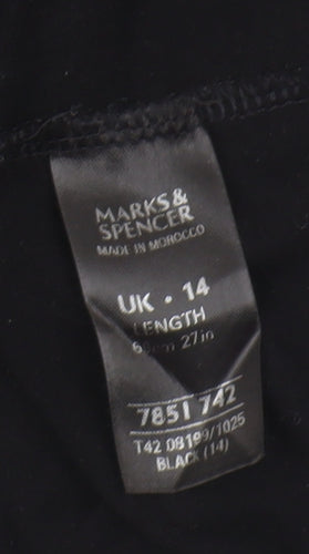 Marks and Spencer Black Dress UK 14 Knee Length