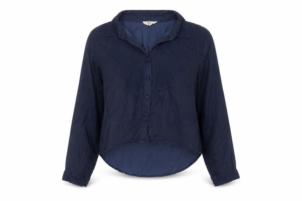 Chelsea Girl Women's Blue Embroidered Blouse, Size 10