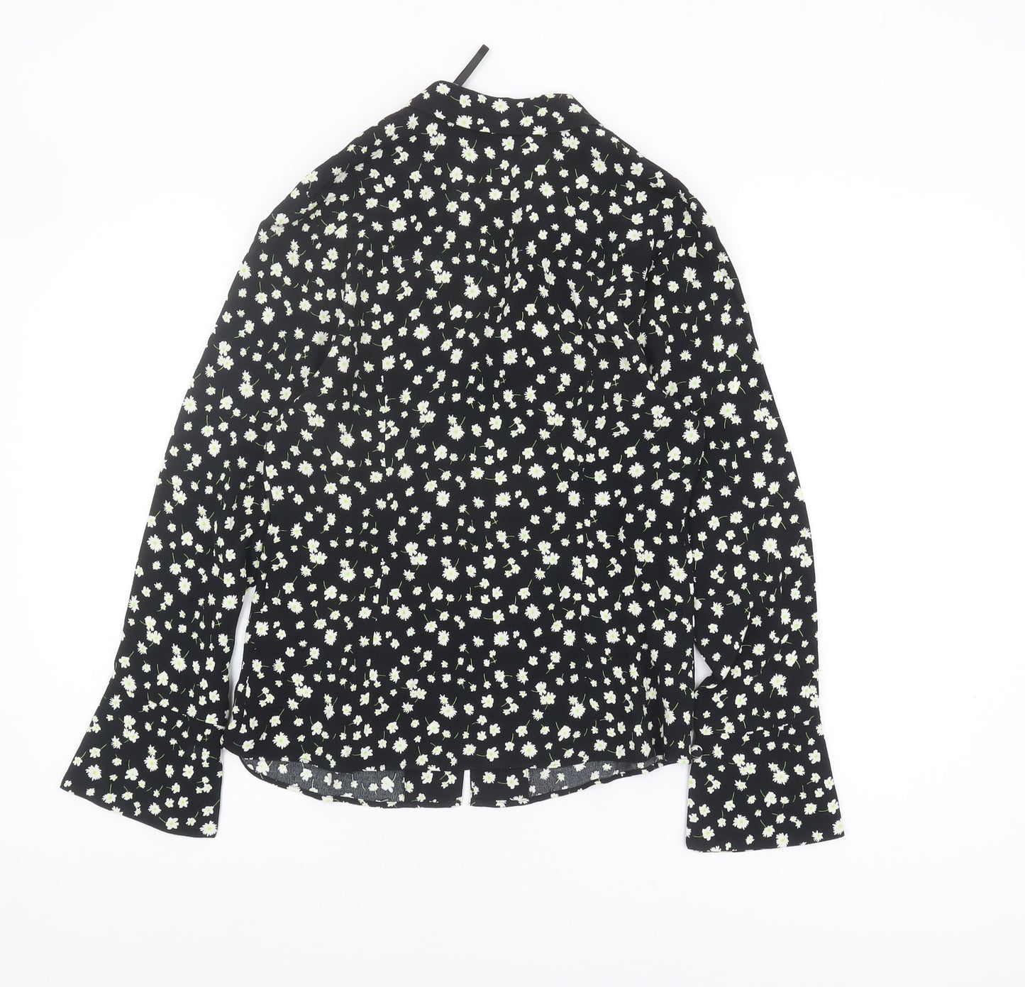 Marks and Spencer Women's Floral Blouse, Black 8 Petite