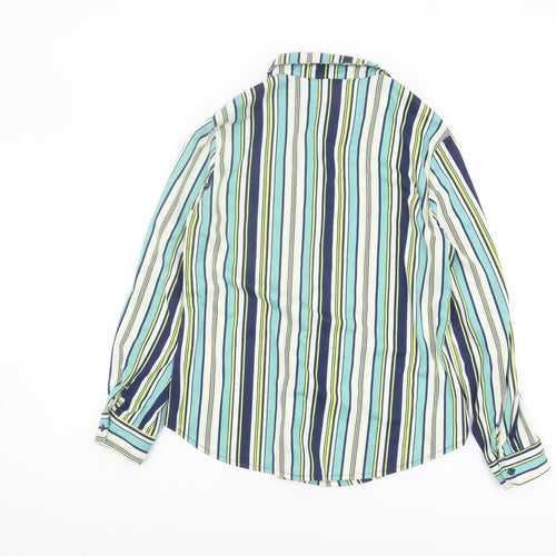 Madison & Monroe Women's Blue Striped Button-Up Shirt, S