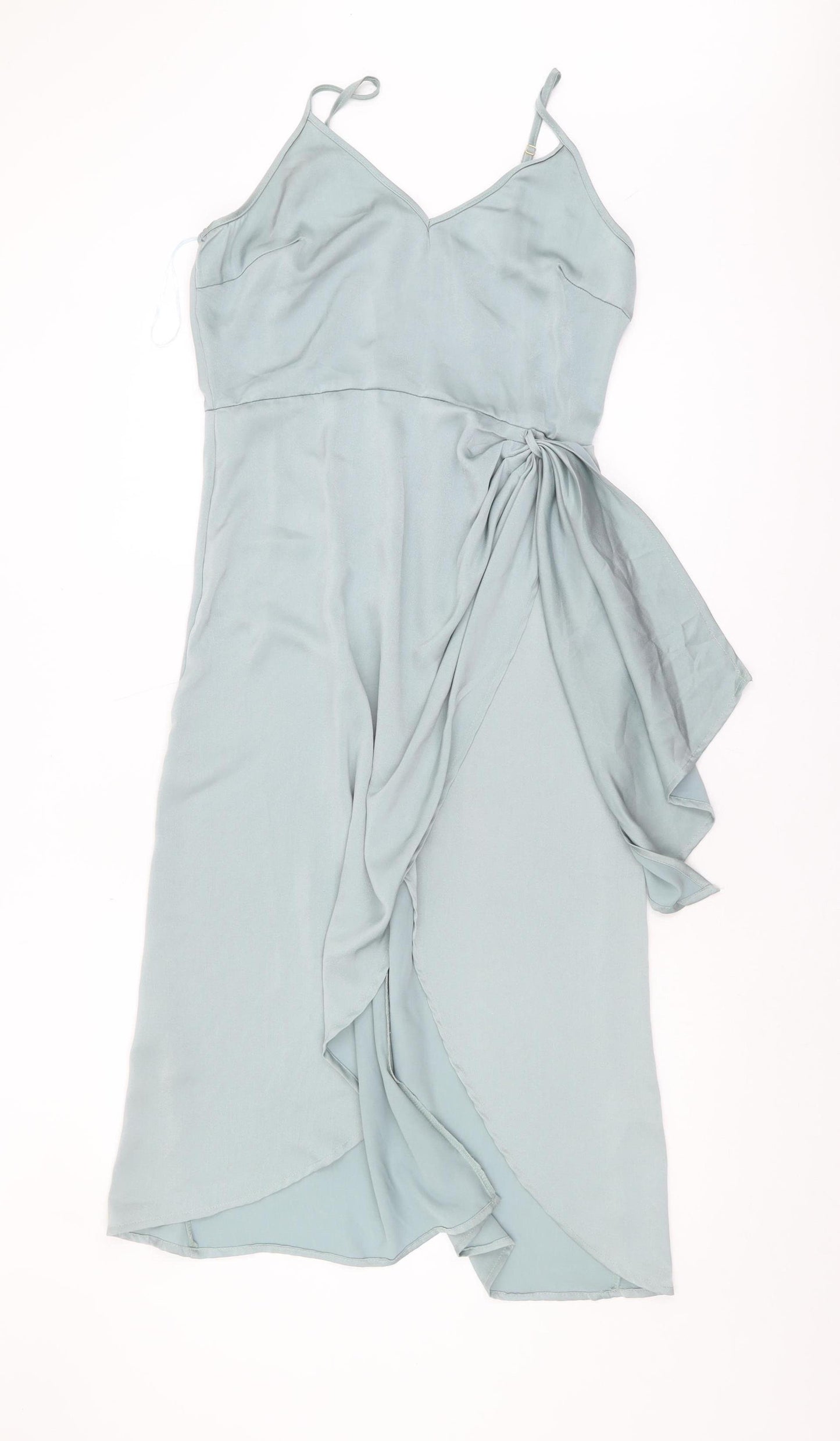 PrettyLittleThing Women's Blue Midi Slip Dress Size 12
