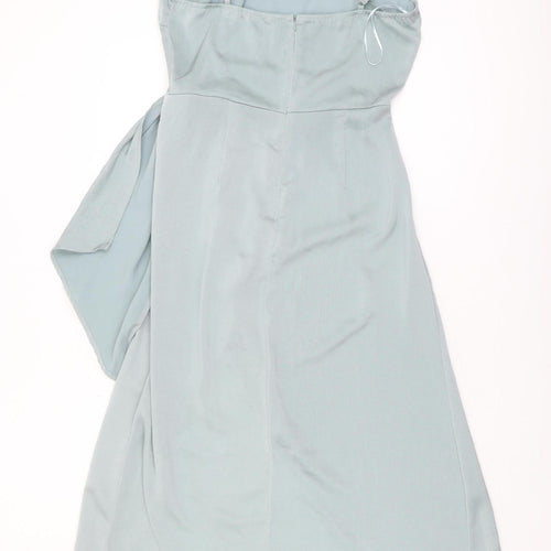 PrettyLittleThing Women's Blue Midi Slip Dress Size 12