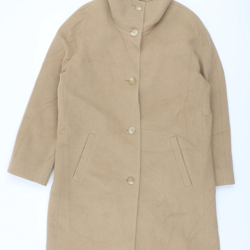 Marks and Spencer Women's Beige Wool Blend Overcoat