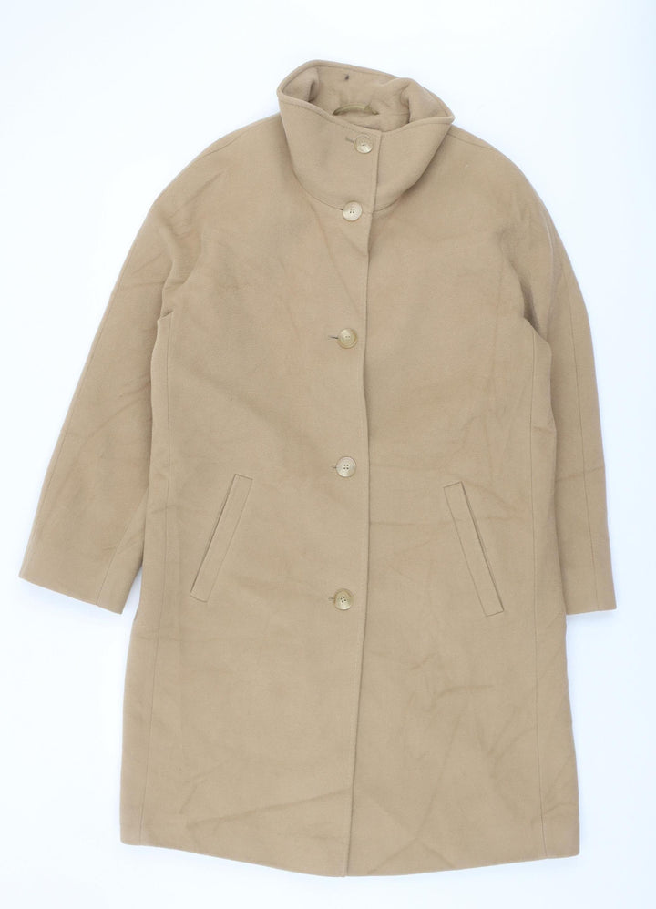 Marks and Spencer Women's Beige Wool Blend Overcoat