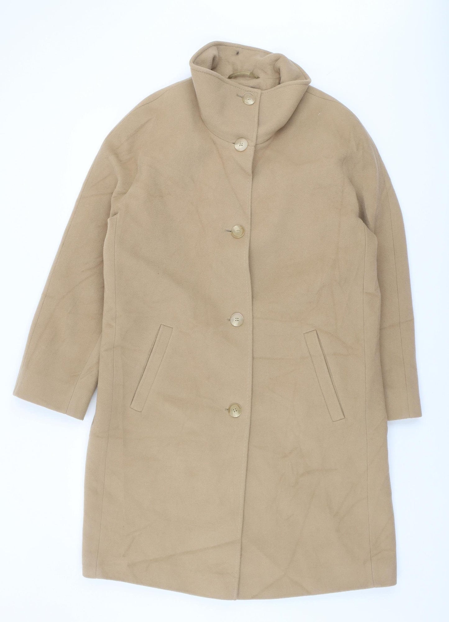 Marks and Spencer Women's Beige Wool Blend Overcoat