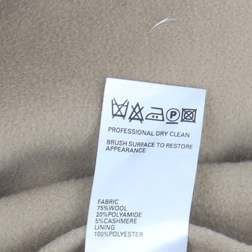 Marks and Spencer Women's Beige Wool Blend Overcoat