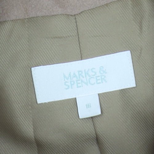 Marks and Spencer Women's Beige Wool Blend Overcoat