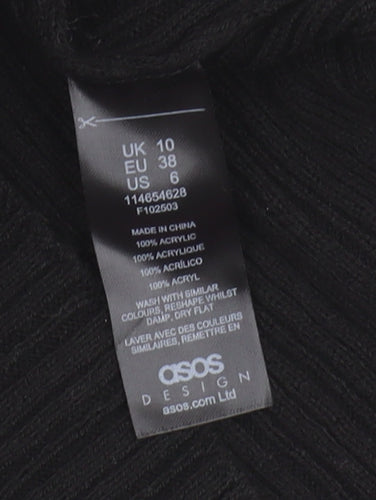 ASOS Design Women's Black Knit Sleeveless Dress UK 10