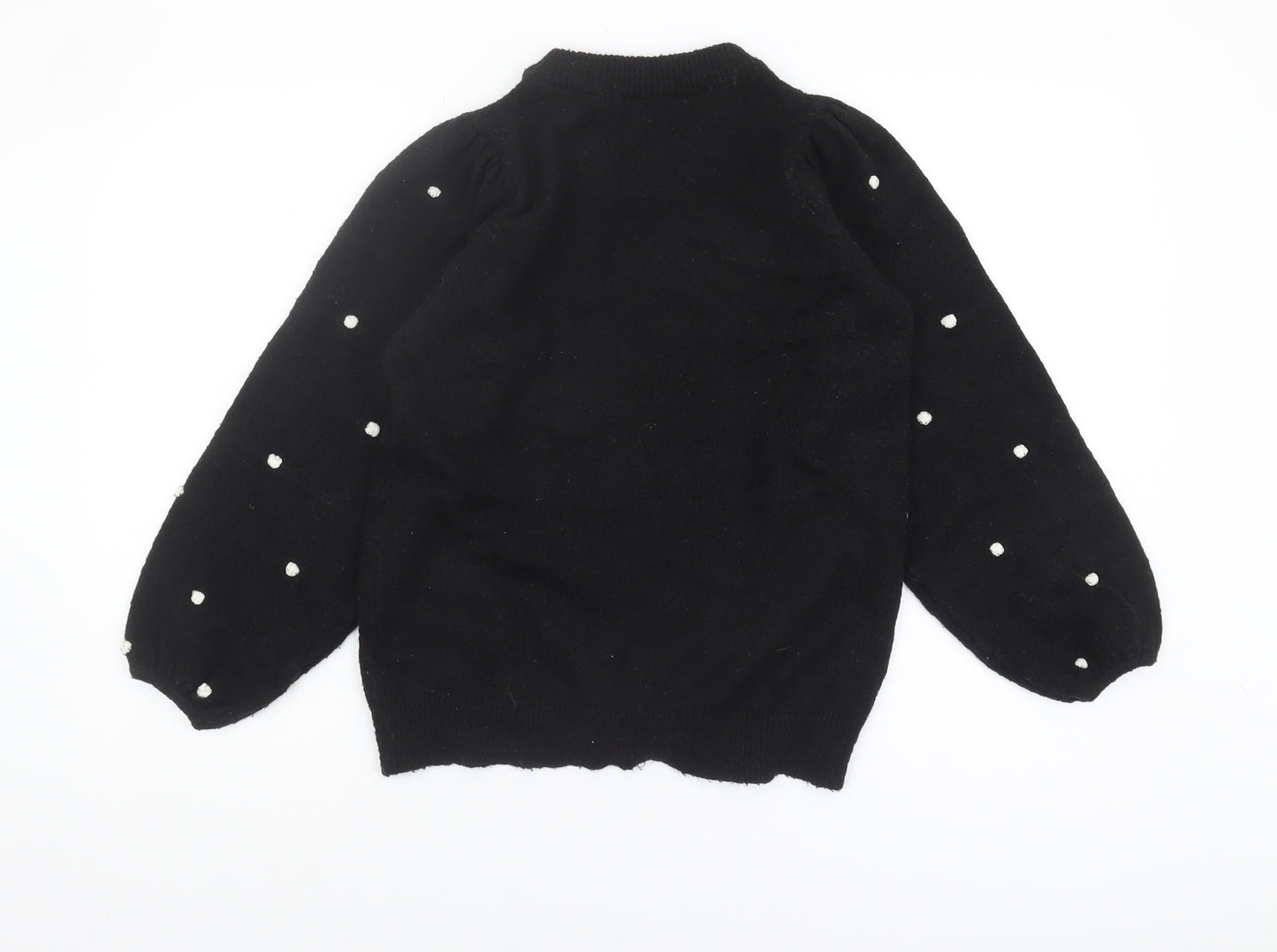 Dorothy Perkins Women's Black Polka Dot Pullover Jumper Size 10