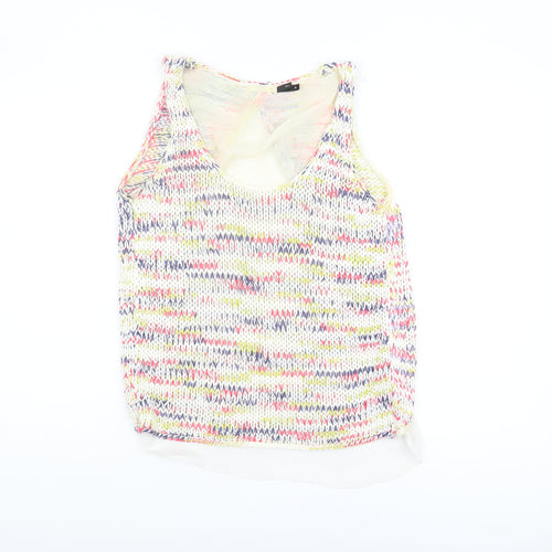 Bershka Women's Multicoloured Knit Tank Top M