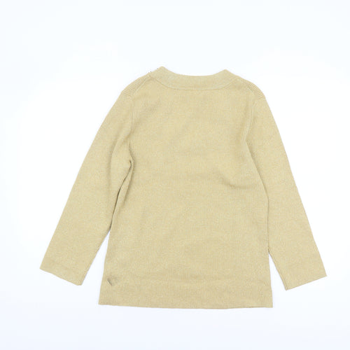 Cable & Gauge Women's Beige Studded Pullover Jumper L