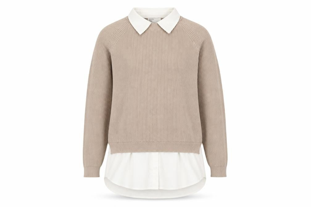 Front view of Friends Like These Women’s Beige jumper, size UK 12