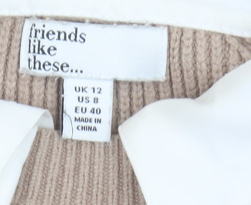 Friends Like These Women’s Beige Pullover Jumper Size 12
