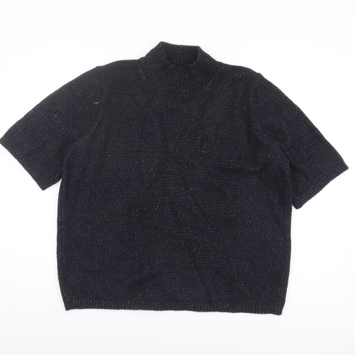 Marks and Spencer Women's Black Mock Neck Jumper L