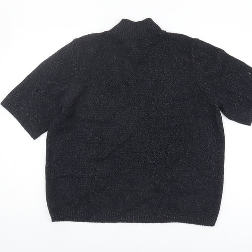 Marks and Spencer Women's Black Mock Neck Jumper L