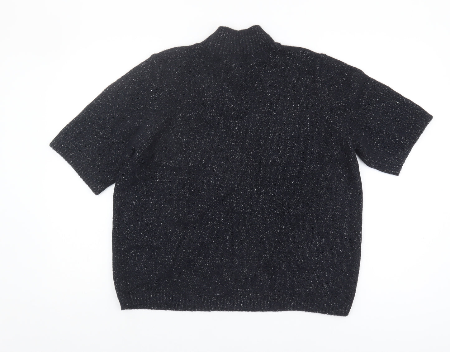 Marks and Spencer Women's Black Mock Neck Jumper L