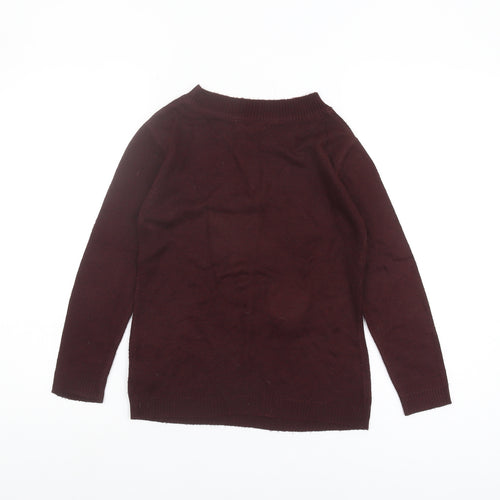 Marks and Spencer Girls Brown Bunny Jumper 7-8 Years