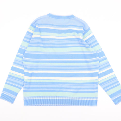 Berkertex Women's Blue Striped Pullover Jumper