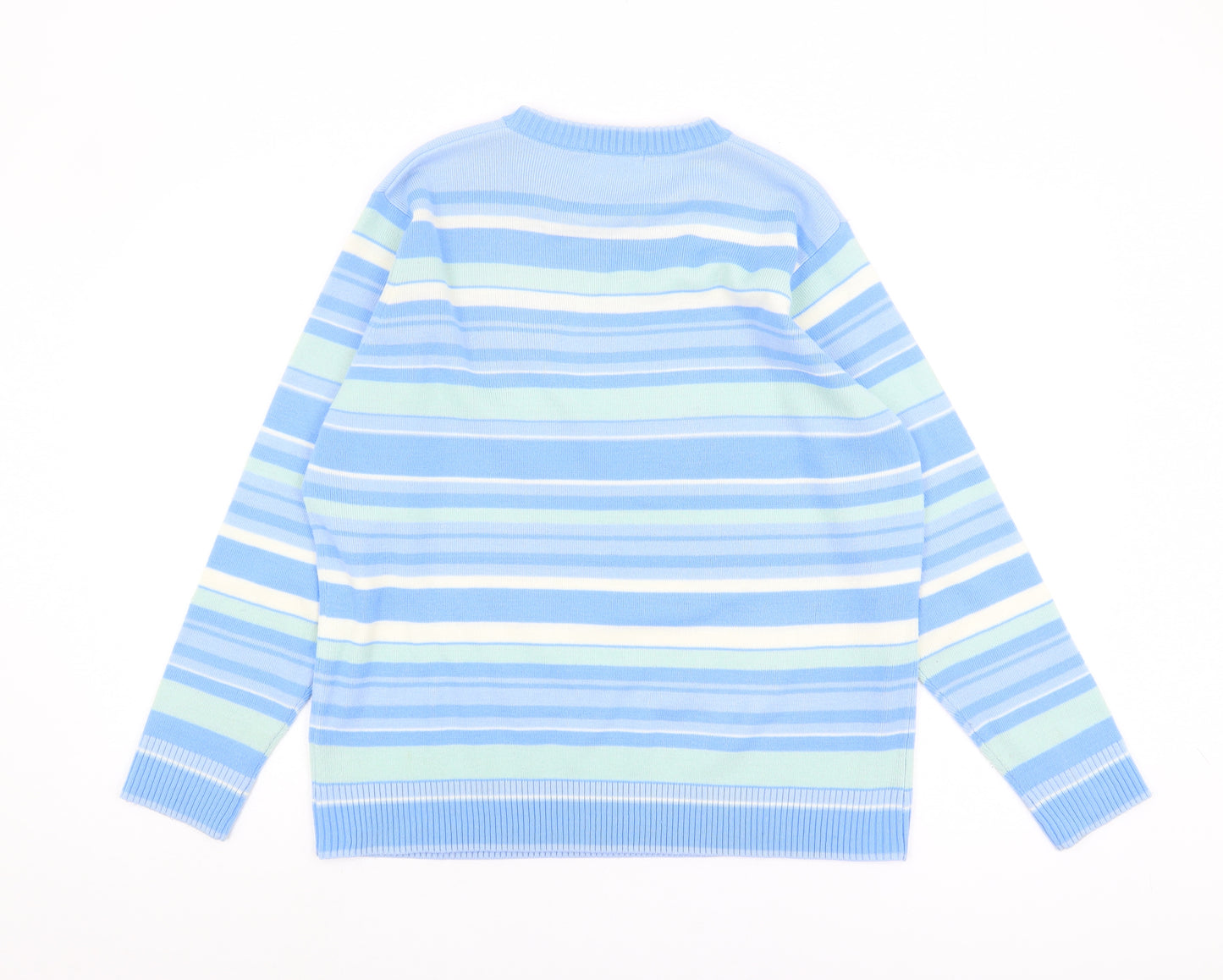 Berkertex Women's Blue Striped Pullover Jumper