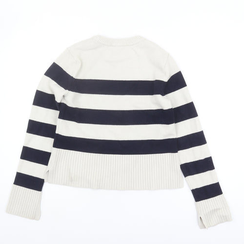 Zara Women's Multicoloured Striped Pullover Jumper M
