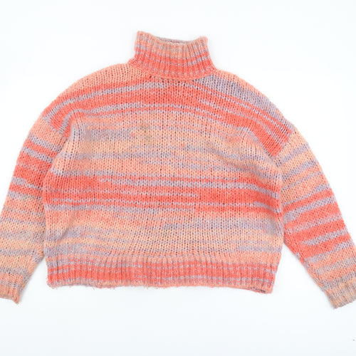 Bershka Women's Multicoloured Roll Neck Jumper, S