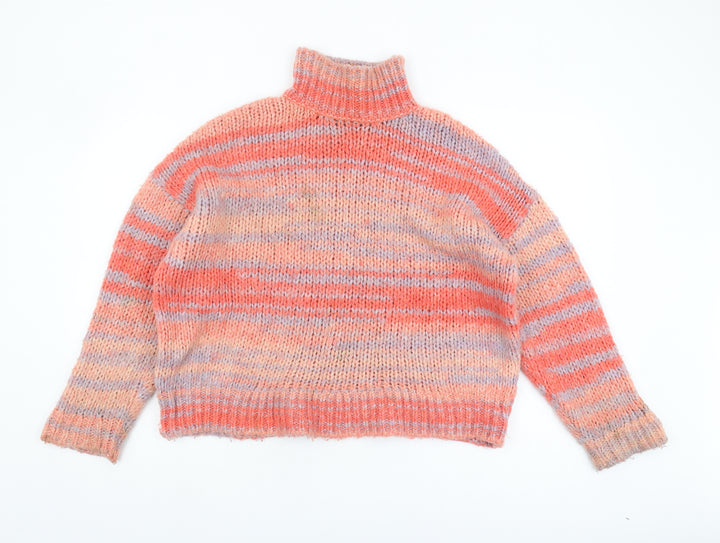 Bershka Women's Multicoloured Roll Neck Jumper, S