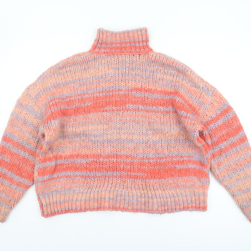Bershka Women's Multicoloured Roll Neck Jumper, S
