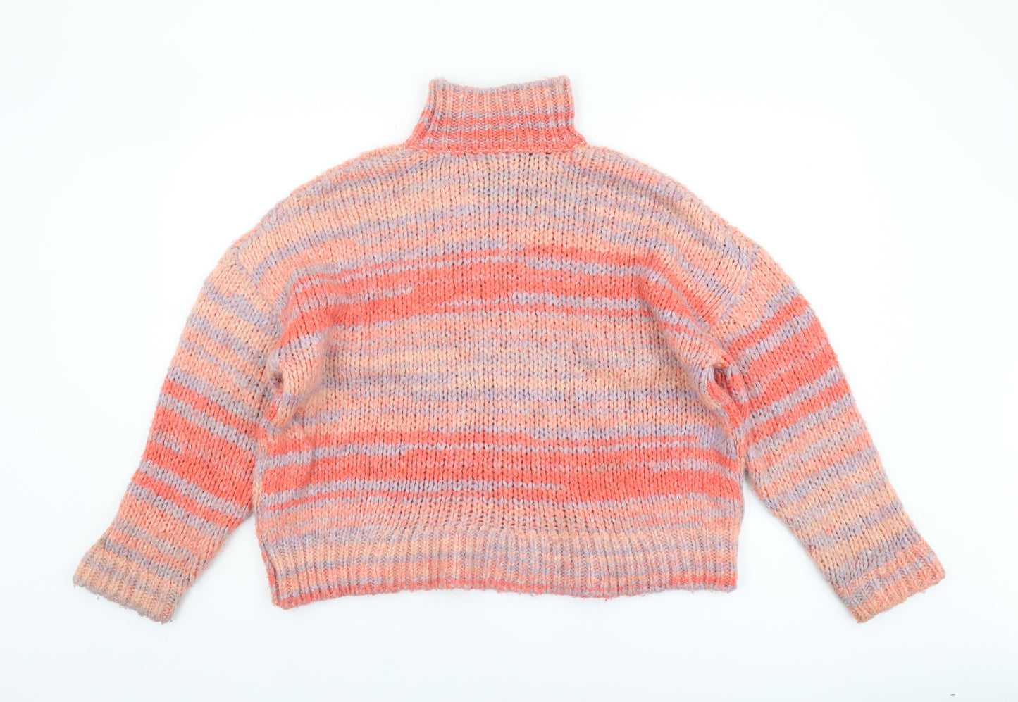 Bershka Women's Multicoloured Roll Neck Jumper, S