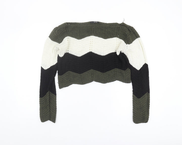 Quiz Women's Multicoloured Chevron Pullover Jumper S