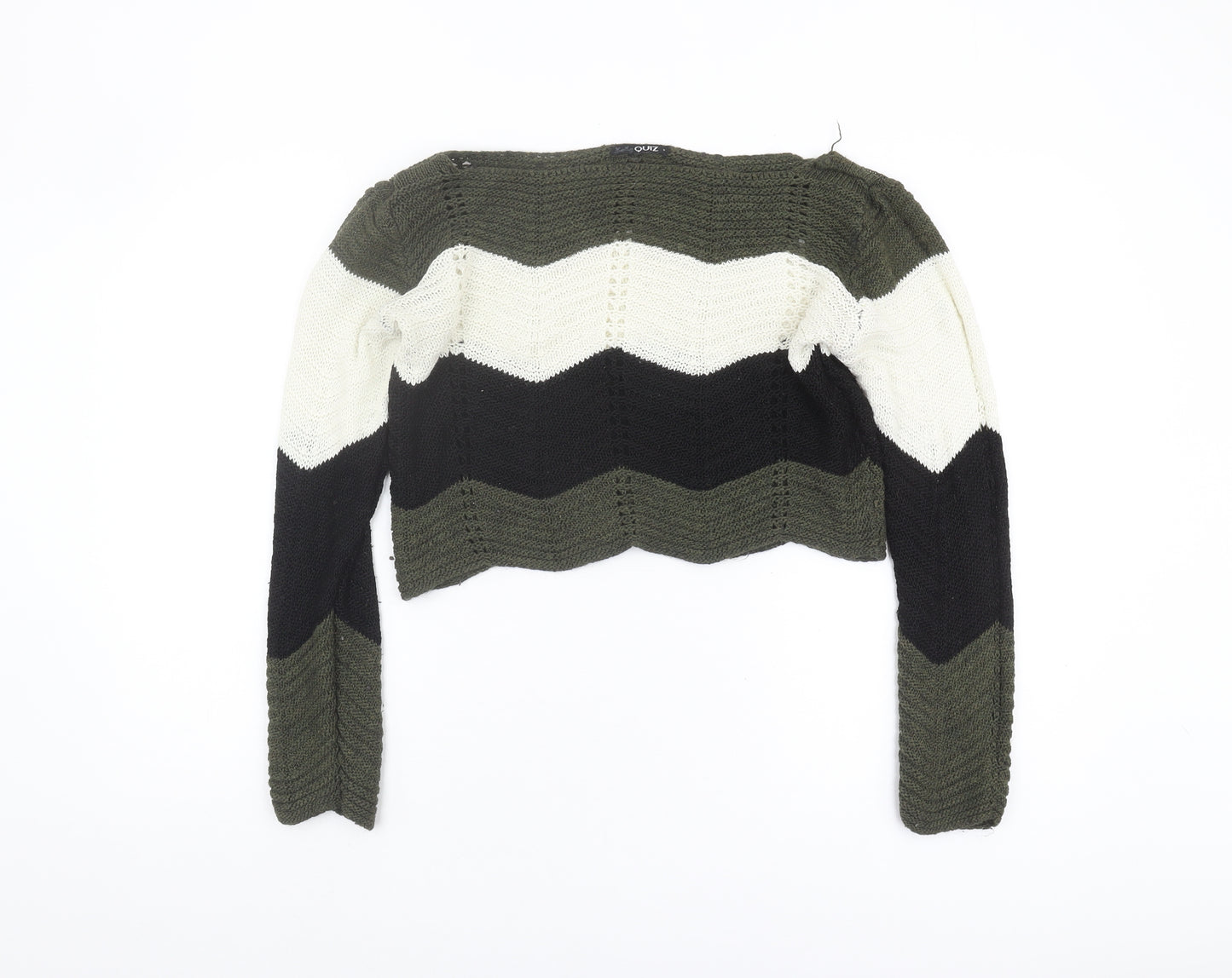 Quiz Women's Multicoloured Chevron Pullover Jumper S