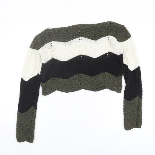 Quiz Women's Multicoloured Chevron Pullover Jumper S