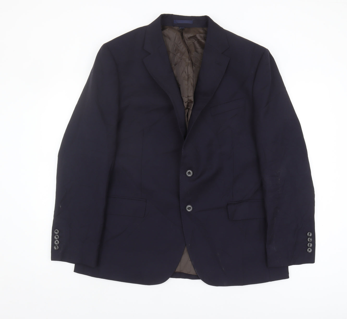 Marks and Spencer Men's Blue 44 Wool Blazer