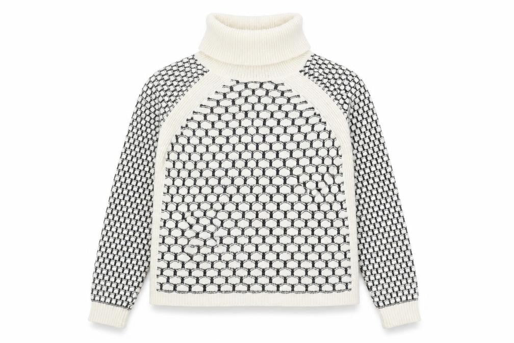 Front view of Next Women's Ivory Roll Neck Jumper, UK 8